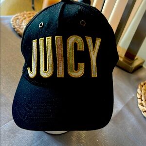 Juicy Couture Black Hat with Gold Embroidery very nice